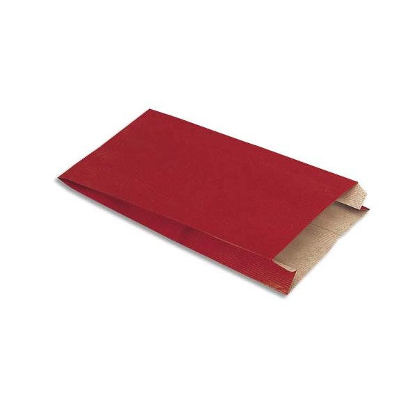 EMBALLAGE Paquet de 250 sachets kraft rouge - 16 x 25 x 8 cm
