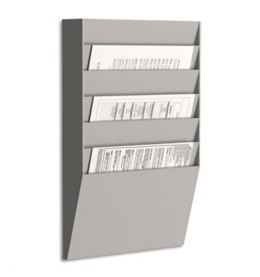 PAPERFLOW Trieur horizontal 6 cases A4, coloris gris - 31,1 x 50,2 x 7,9 cm
