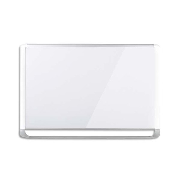 BI-OFFICE Tableau blanc émaillé Mastervision avec auget - L120 x H90 x P7,5 cm blanc brillant