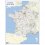 CBG Carte murale route de France - Pelliculée format 66 x 84,5 cm - 4 œillets pour suspension