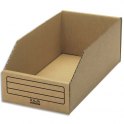 EMBALLAGE Paquet de 50 bacs à bec de stockage en carton brun 15,1 x 11,2 x 30,1 cm