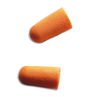 3M Boîte de 200 paires de Bouchons d'oreilles jetables en mousse souple conique orange