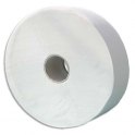 HYGIENE Lot de 6 Bobines de papier toilette 1 pli blanc Longueur 650 mètres x diamètre 26 cm, mandrin diamètre 6 cm