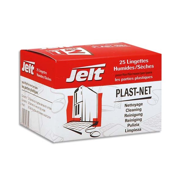 JELT Boîte de 25 lingettes Plast-Net