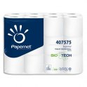 PAPERNET Paquet de 24 rouleaux de Papier toilette Bio Tech 2 plis pure cellulose 180 feuilles L 19,80 m blanc
