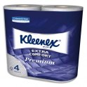 KLEENEX Paquet de 4 rouleaux de papier toilette 4 plis 160 feuilles coloris blanc