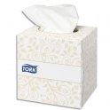 TORK Boîte Cube de 100 Mouchoirs 2 plis ouate extra doux blanche 21 x 20 cm