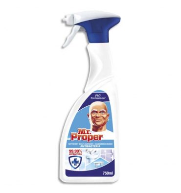 MR PROPRE Spray Détergent 4 en 1 : Nettoie, désinfecte, détartre et désodorise pour sanitaires