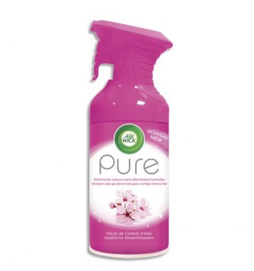 AIRWICK Désodorisant d’atmosphère Pure 250 ml formule sans eau parfum concentré fleurs de cerisier d'Asie