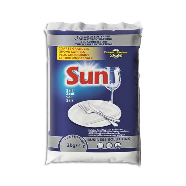 Produit lave-vaisselle sel régénérant Sun - Sac de 2 kg