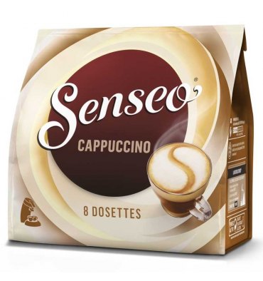 SENSEO Paquet de 8 dosettes de café moulu cappuccino