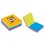 POST IT Cube de 4 blocs Super Sticky "Easy Select" 74 feuilles lignées 7,6 x 7,6 cm