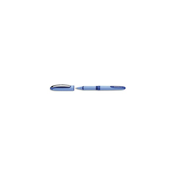 SCHNEIDER Roller à encre bleu avec pointe aiguille hybride 0,5 mm avec grip ergonomique caoutchouté
