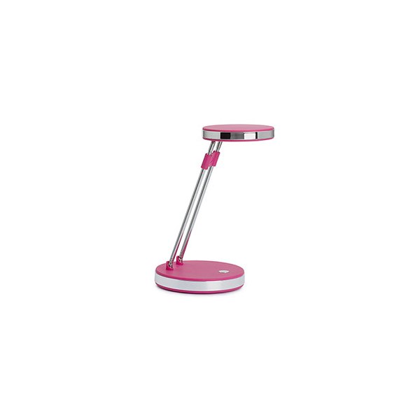 MAUL Lampe Puck LED, rose, double bras télescopique en acier, tête inclinable 180°, commutateur socl