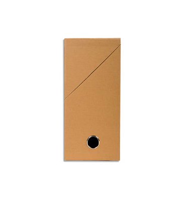 EXACOMPTA Boîte de transfert, carton rigide recouvert de papier toilé, dos 12 cm, 25 x 33 cm, havane