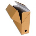 EXACOMPTA Boîte de transfert, carton rigide recouvert de papier toilé, dos 9 cm, 25 x 33 cm, havane