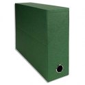 EXACOMPTA Boîte de transfert, carton rigide recouvert de papier toilé, dos 9 cm, 25 x 33 cm, vert