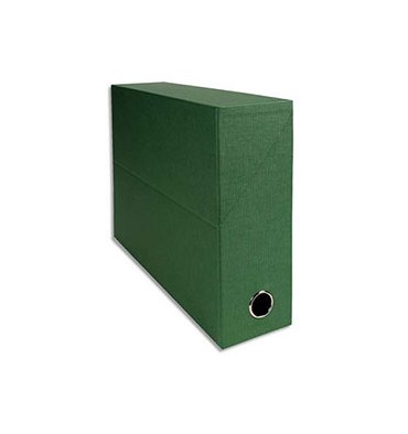 EXACOMPTA Boîte de transfert, carton rigide recouvert de papier toilé, dos 9 cm, 25 x 33 cm, vert