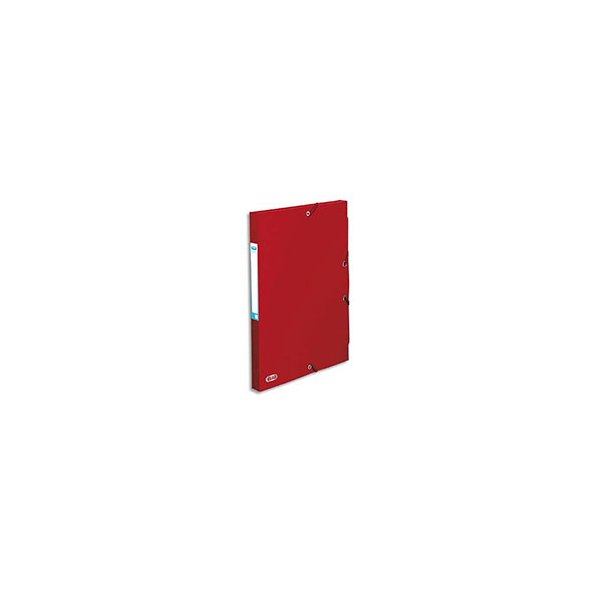 ELBA Boîte de classement BOSTON à élastiques en carte lustrée 7/10e, 600g. Dos 2,5 cm. Coloris rouge