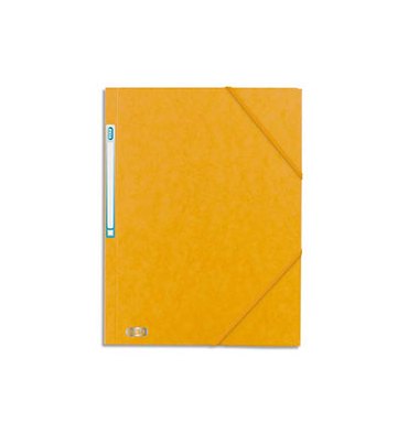 ELBA Chemise 3 rabats à élastique BOSTON en carte lustrée 5/10e, format A4, coloris jaune et noir
