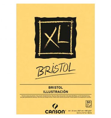 CANSON Album de 50 feuilles de papier dessin XL Bristol  180g  A4 