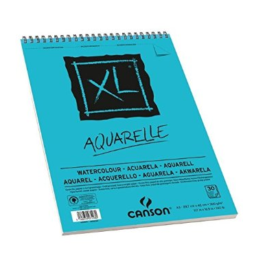 CANSON Albums de 30 feuilles XL Aquarelle format A3 à spirale