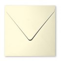 CLAIREFONTAINE Paquet de 20 enveloppes 120g POLLEN 16,5 x 16,5 cm. Coloris ivoire