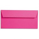 CLAIREFONTAINE Paquet de 20 enveloppes 120g POLLEN 11 x 22 cm (DL). Coloris rose fuchia