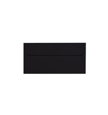 CLAIREFONTAINE Paquet de 20 enveloppes 120g POLLEN 11 x 22 cm (DL). Coloris noir