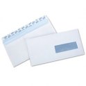 NEUTRE Boîte de 500 enveloppes auto-adhésives 80g DL 110 x 220 mm fenêtre 35 x 100 mm