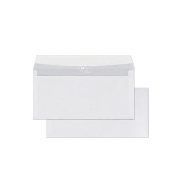 CLAIREFONTAINE Boîte de 250 enveloppes auto-adhésives 90g DL 110 x 220 mm 