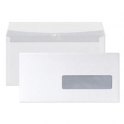 CLAIREFONTAINE Boîte de 250 enveloppes auto-adhésives 90g DL 110 x 220 mm fenêtre 35 x 100 mm