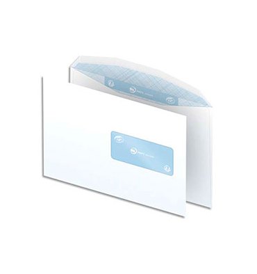 NEUTRE Boîte de 500 enveloppes blanches gommées 80g mise sous pli automatique C5 162 x 229 mm fenêtre 45 x 100 mm