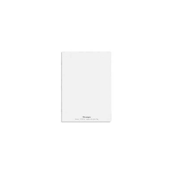 CONQUERANT Cahier piqûre 96 pages Seyès 24 x 32 cm. Couverture polypropylène incolore