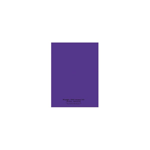 CONQUERANT Cahier piqûre 96 pages 90g 5x5 24 x 32 cm. Couverture polypropylène violet