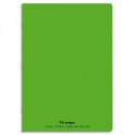 CONQUERANT Cahier piqûre 96 pages 90g 5x5 24 x 32 cm. Couverture polypropylène vert