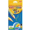 BIC KIDS Etui 12 crayons de couleur TROPICOLOR2 (version sans bois). Coloris assortis