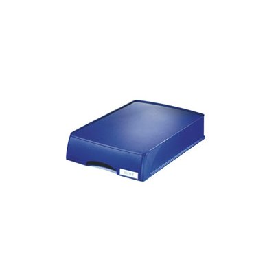 LEITZ Corbeille à tiroir Leitz Plus - Bleu - L25,5 x H7 x P 36 cm