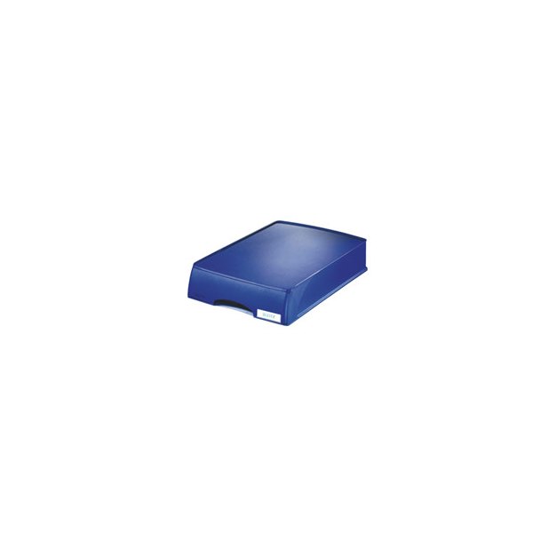 LEITZ Corbeille à tiroir Leitz Plus - Bleu - L25,5 x H7 x P 36 cm