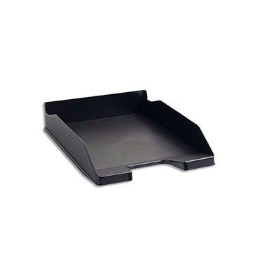 EXACOMPTA Corbeille à courrier ECO BLACK en polystyrène recyclé - 25,5 x 6,5 x 34,7 cm. Coloris noir