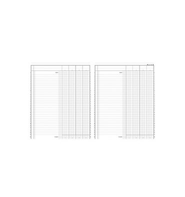 LE DAUPHIN Piqûre trace comptable folioté 24,5 x 31,5 cm 80 pages 4 colonnes