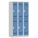 PIERRE HENRY Vestiaire 2 Cases + 3 Colonnes - Dimensions 90 x 180 x 50 cm gris perle bleu