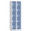 PIERRE HENRY Vestiaire 5 Cases + 2 Colonnes - Dimensions : 60 x 180 x 50 cm gris perle bleu