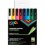 UNIPOSCA Pochette 16 marqueurs peinture à eau, encre pigmentation assortie, pointe fine PC3M