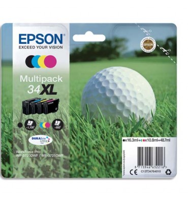 EPSON Cartouches multipack "balle de golf" jet d'encre durabrite ultra nr/cyan/magenta/jne XL T3476
