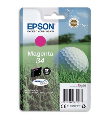 EPSON Cartouche "balle de golf" jet d'encre durabrite ultra magenta T3463