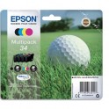 EPSON Cartouches multipack "balle de golf" jet d'encre durabrite ultra noir/cyan/magenta/jaune T3466