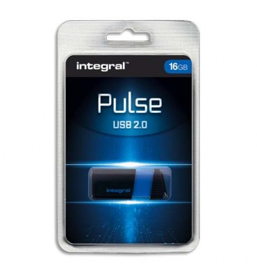 INTEGRAL Clé USB 2.0 PULSE 16Go Bleue INFD16GBPULSEBL + redevance