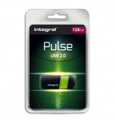 INTEGRAL Clé USB 2.0 PULSE 128Go Verte INFD128GBPULSEGR + redevance