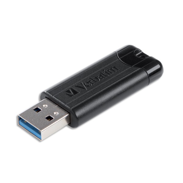 VERBATIM Clé USB 3.0 PINSTRIPE Noire 64Go 49318 + redevance